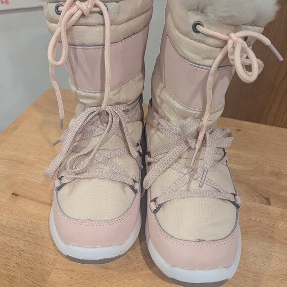 Bearpaw Pink Lace Up Fur Lined Water Resistant Snow Winter Boots, Women's Size 7 - Picture 4 of 9